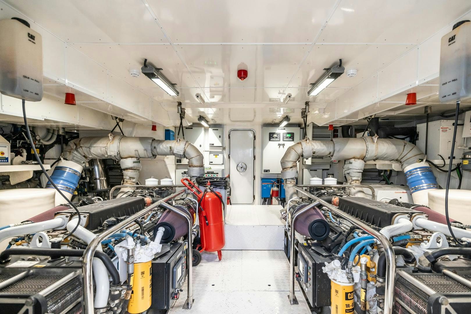 a room with machinery aboard VICTORY Yacht for Sale
