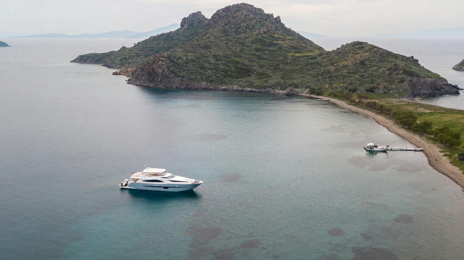 a boat on the water aboard VICTORY Yacht for Sale