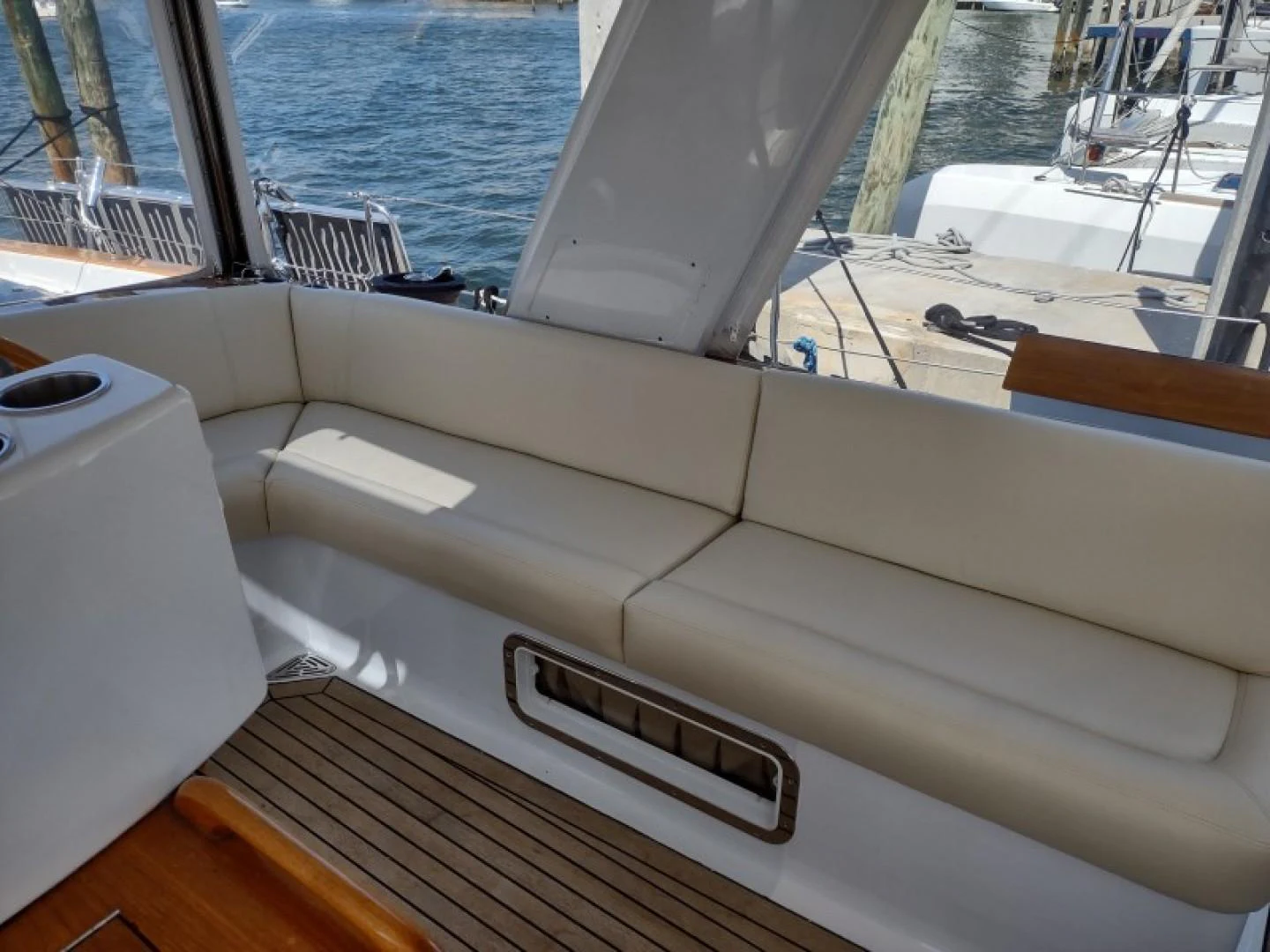 the inside of a boat aboard EAGLE'S NEST Yacht for Sale