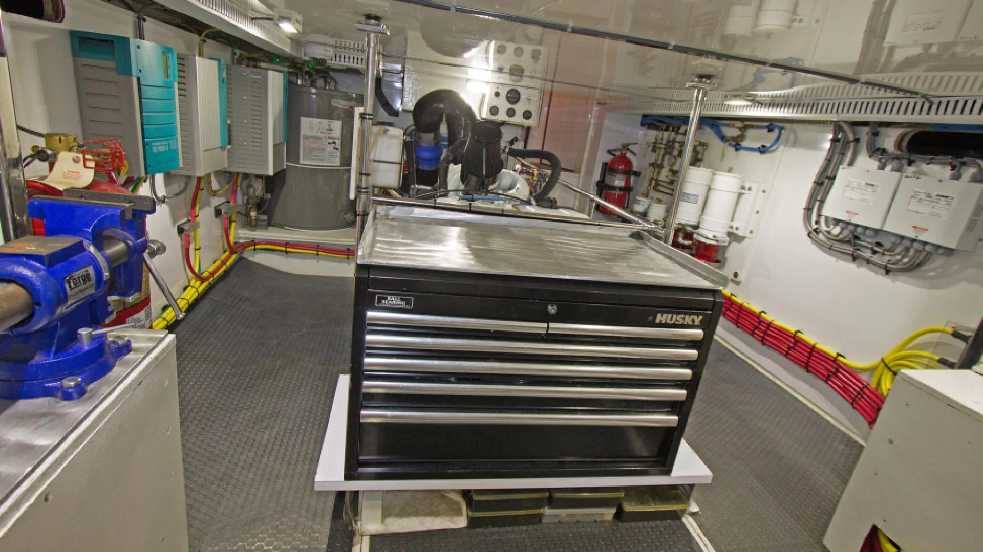 a machine in a room aboard EAGLE'S NEST Yacht for Sale