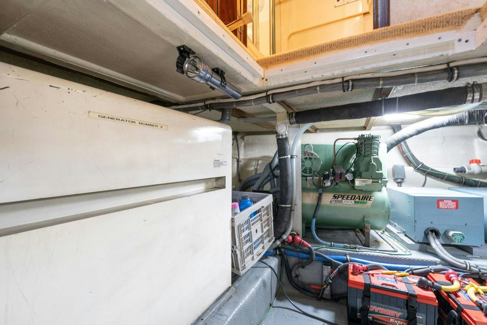 a machine with wires and a box aboard PEYTONS PLACE Yacht for Sale