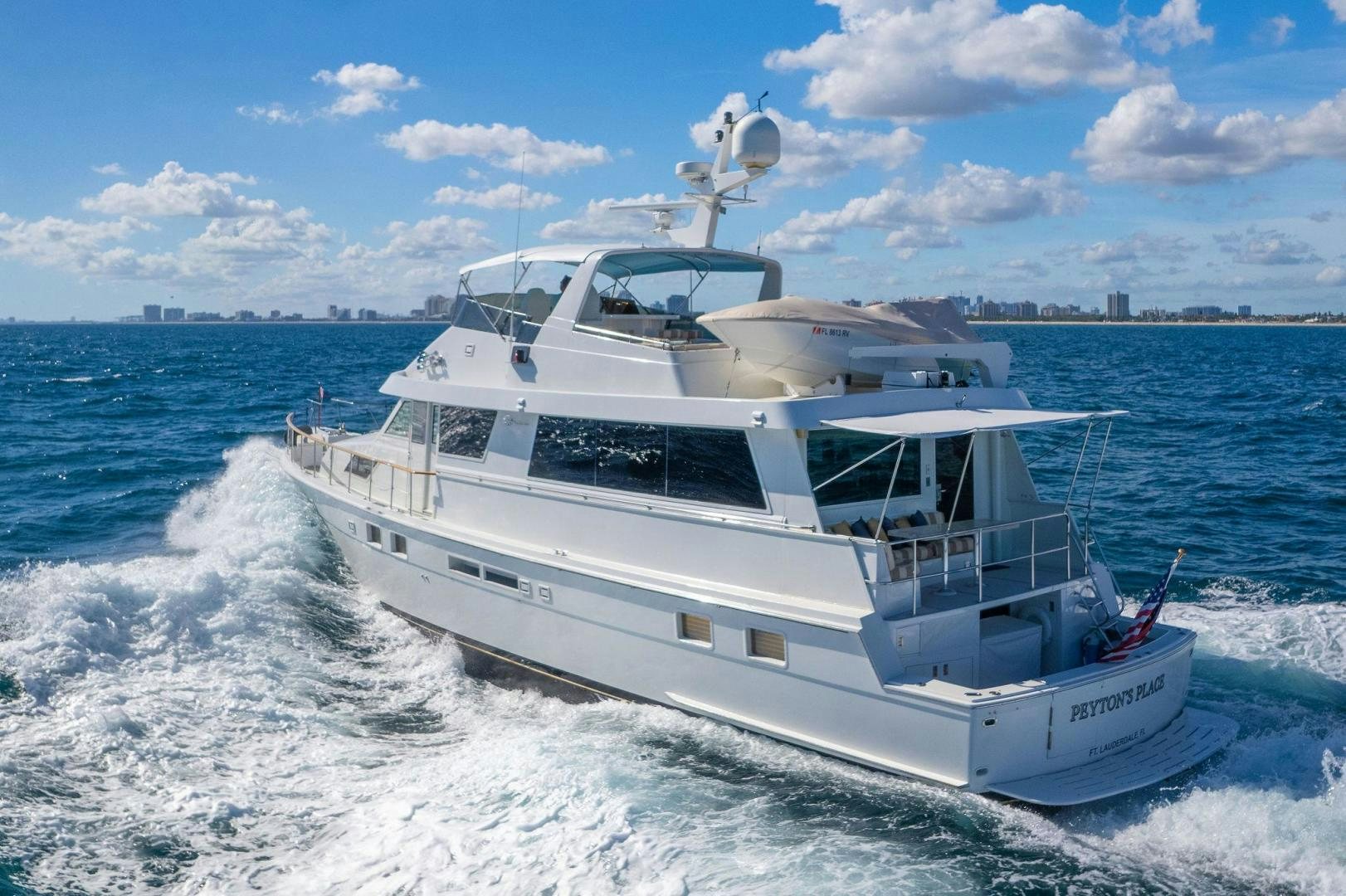 a boat on the water aboard PEYTONS PLACE Yacht for Sale