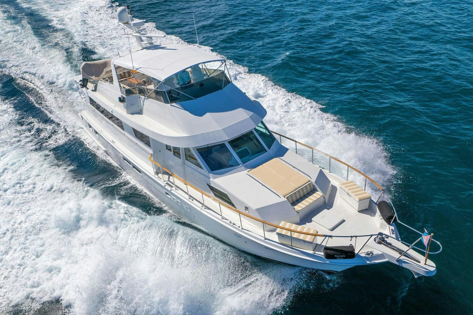 a boat on the water aboard PEYTONS PLACE Yacht for Sale