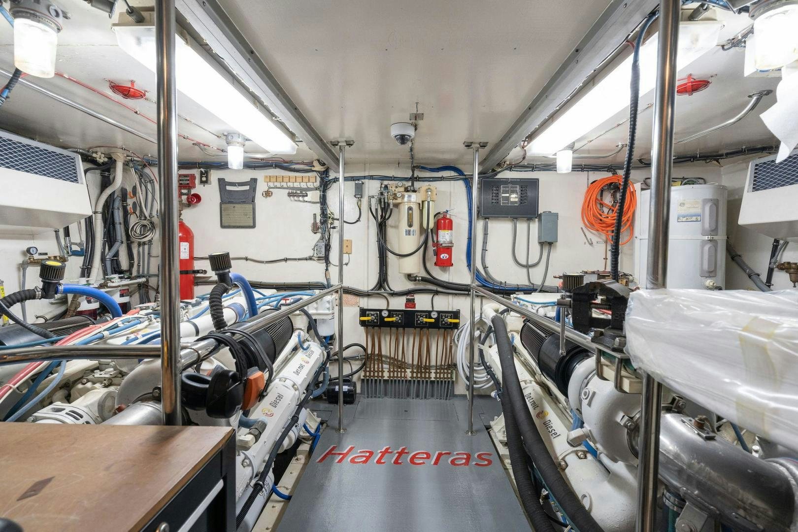 a room with machinery aboard PEYTONS PLACE Yacht for Sale