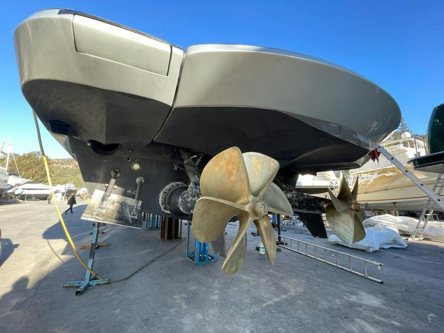 a large metal object with a large hole in the middle aboard ALYSSA 1 Yacht for Sale