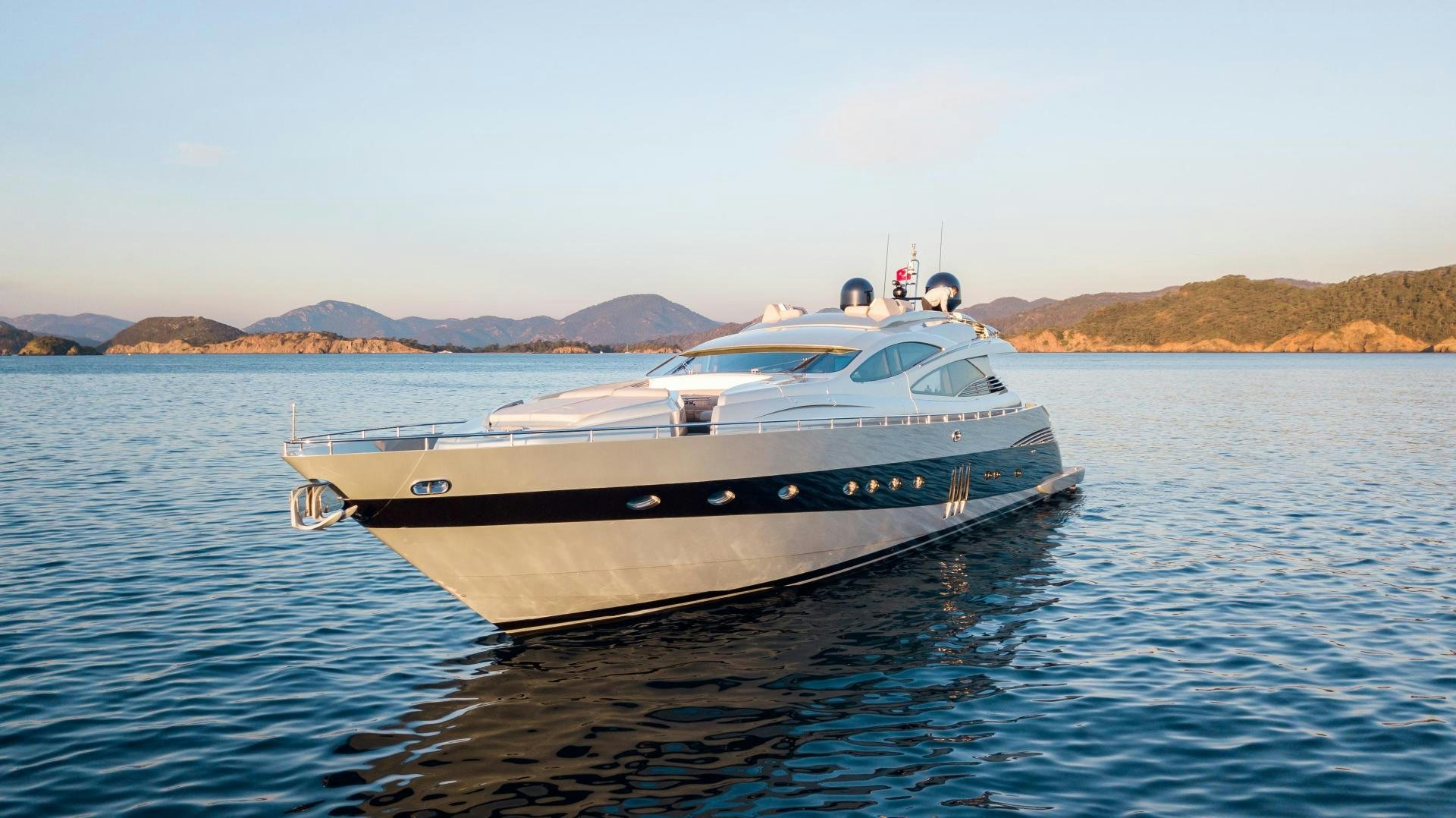 a boat on the water aboard ALYSSA 1 Yacht for Sale