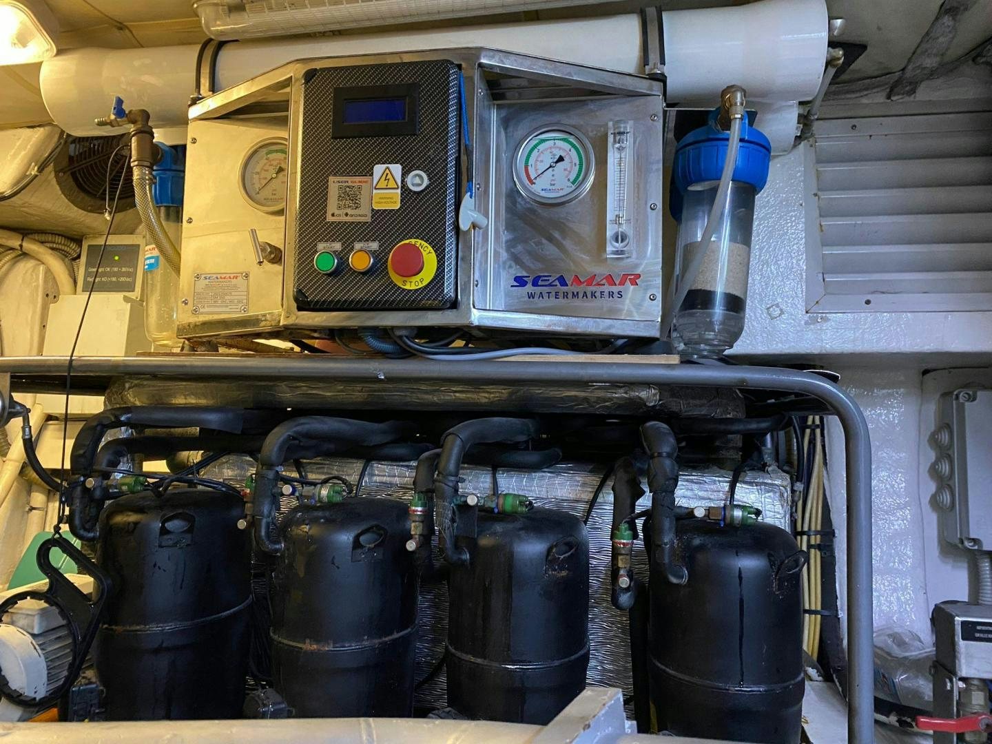 a machine with a large piece of equipment on it aboard ALYSSA 1 Yacht for Sale