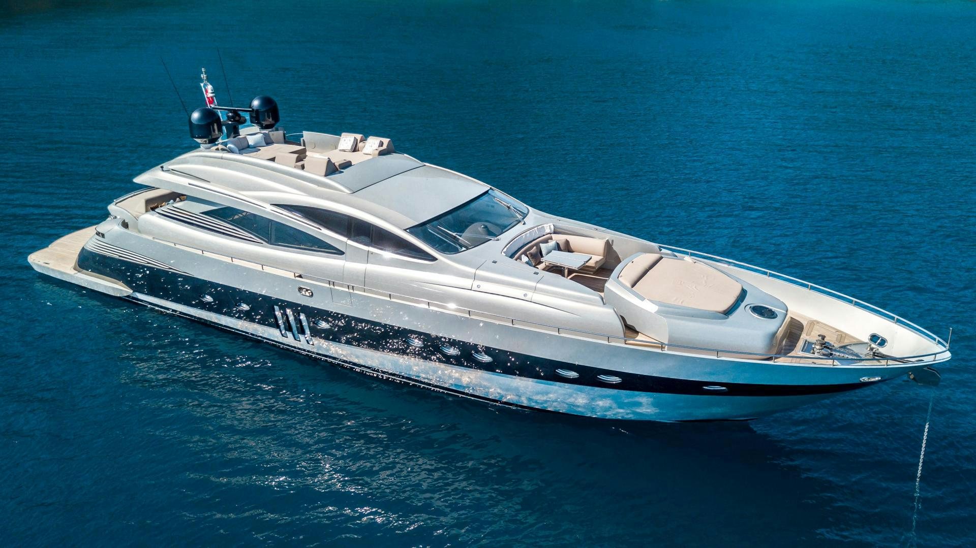 a white yacht in the water aboard ALYSSA 1 Yacht for Sale