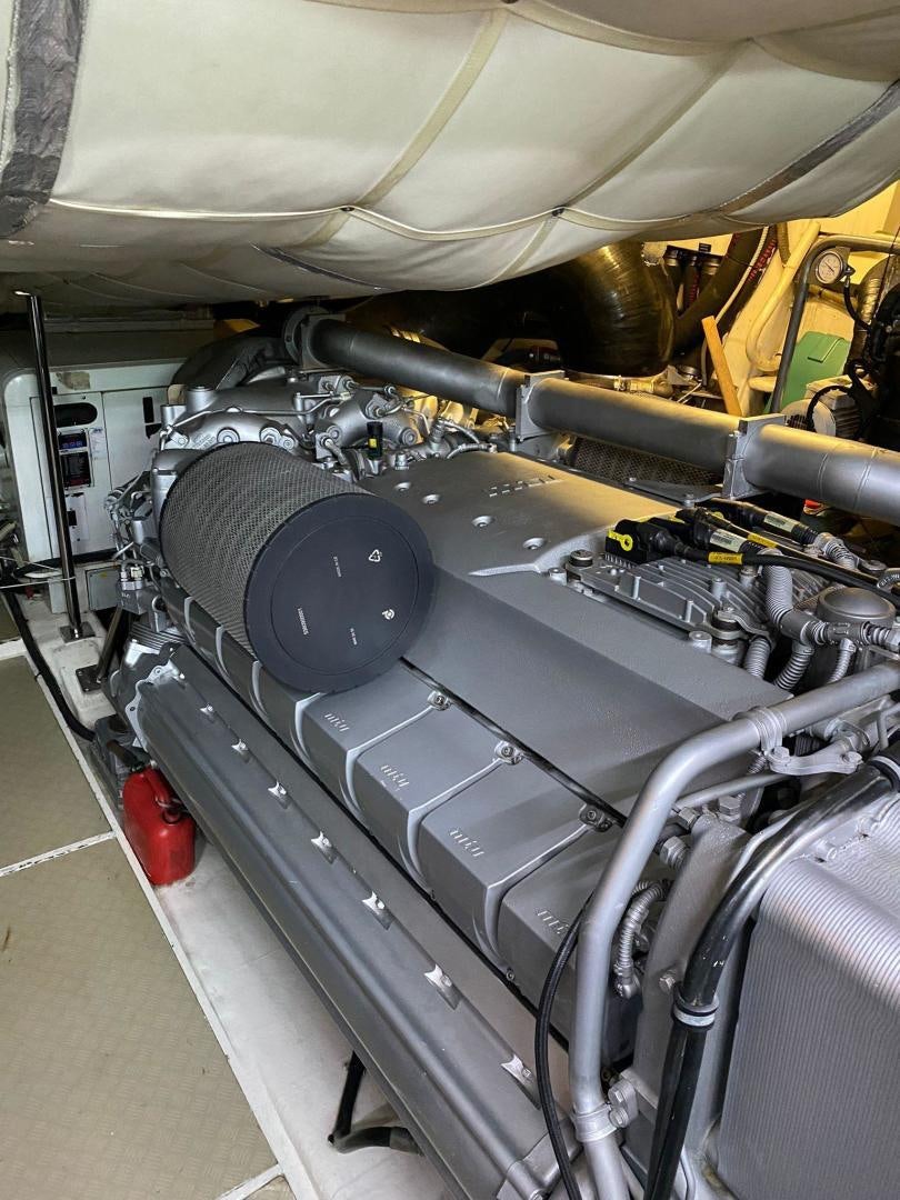 a large machine with many pipes aboard ALYSSA 1 Yacht for Sale