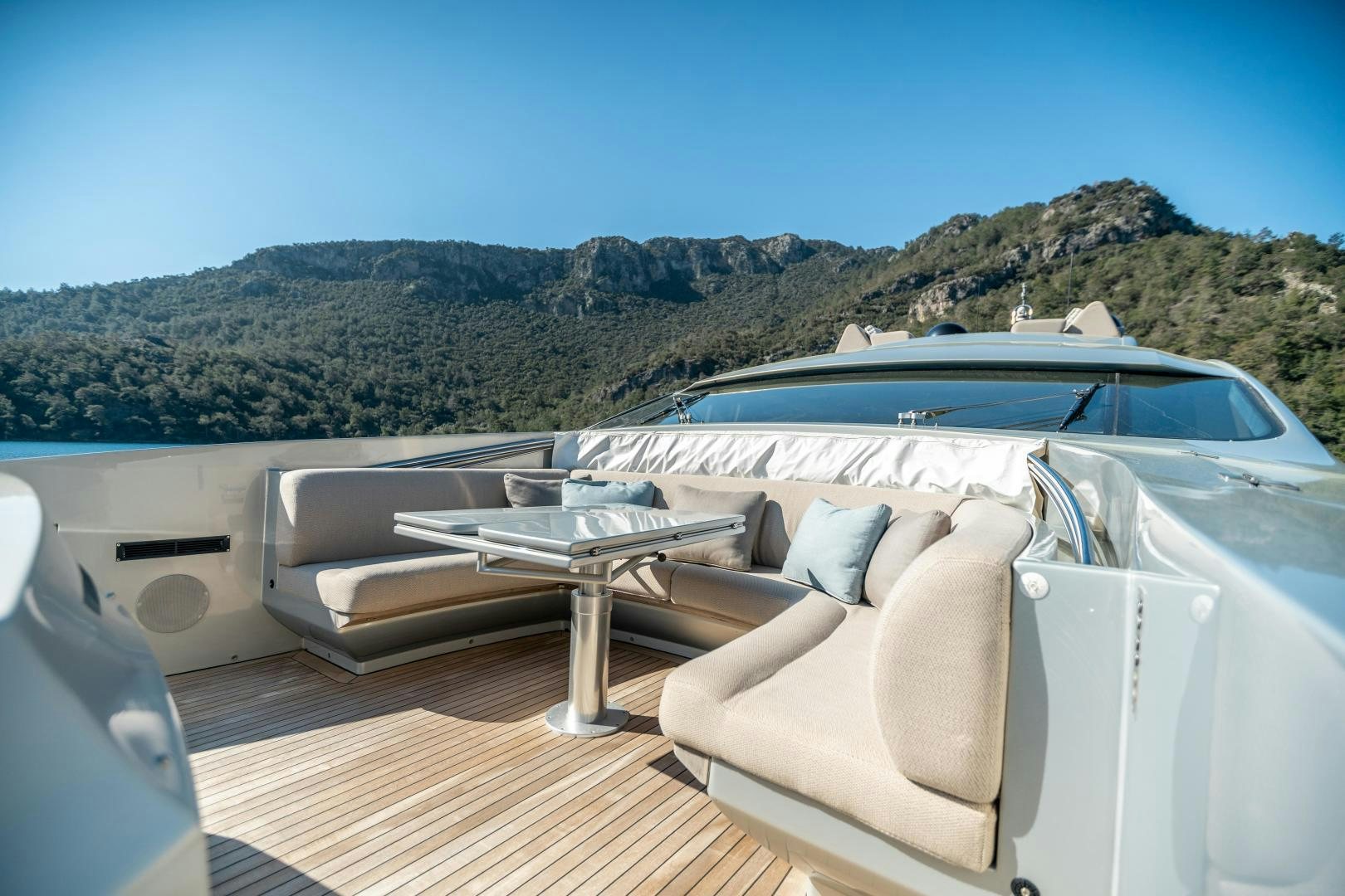 a boat on a deck aboard ALYSSA 1 Yacht for Sale