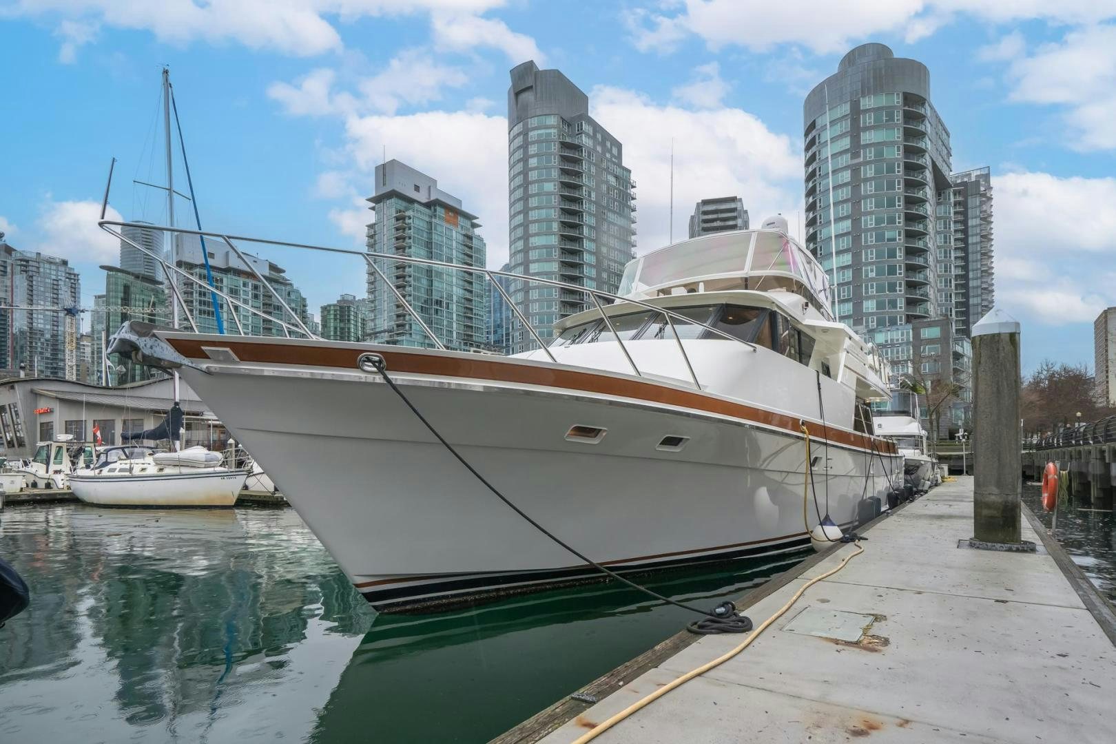 a boat is parked at a dock aboard PARAGON Yacht for Sale