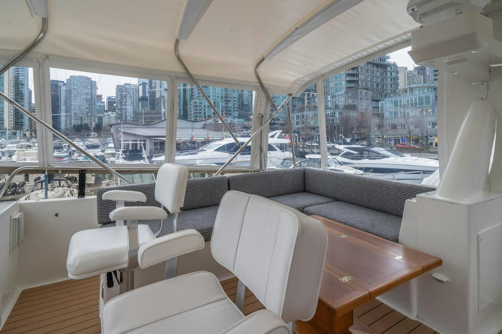 inside of a vehicle with a view of a city aboard PARAGON Yacht for Sale