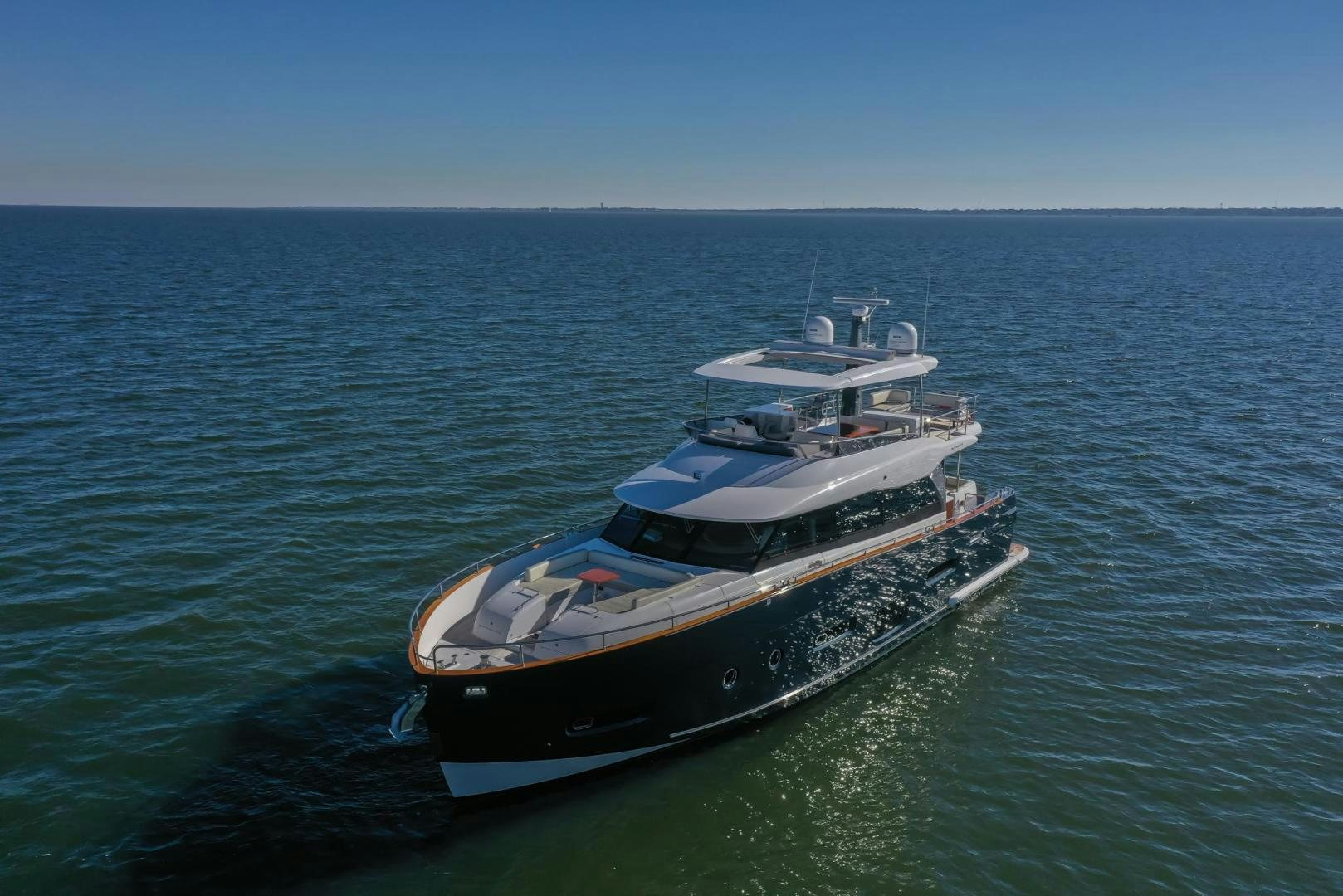 a boat in the water aboard ROY Yacht for Sale