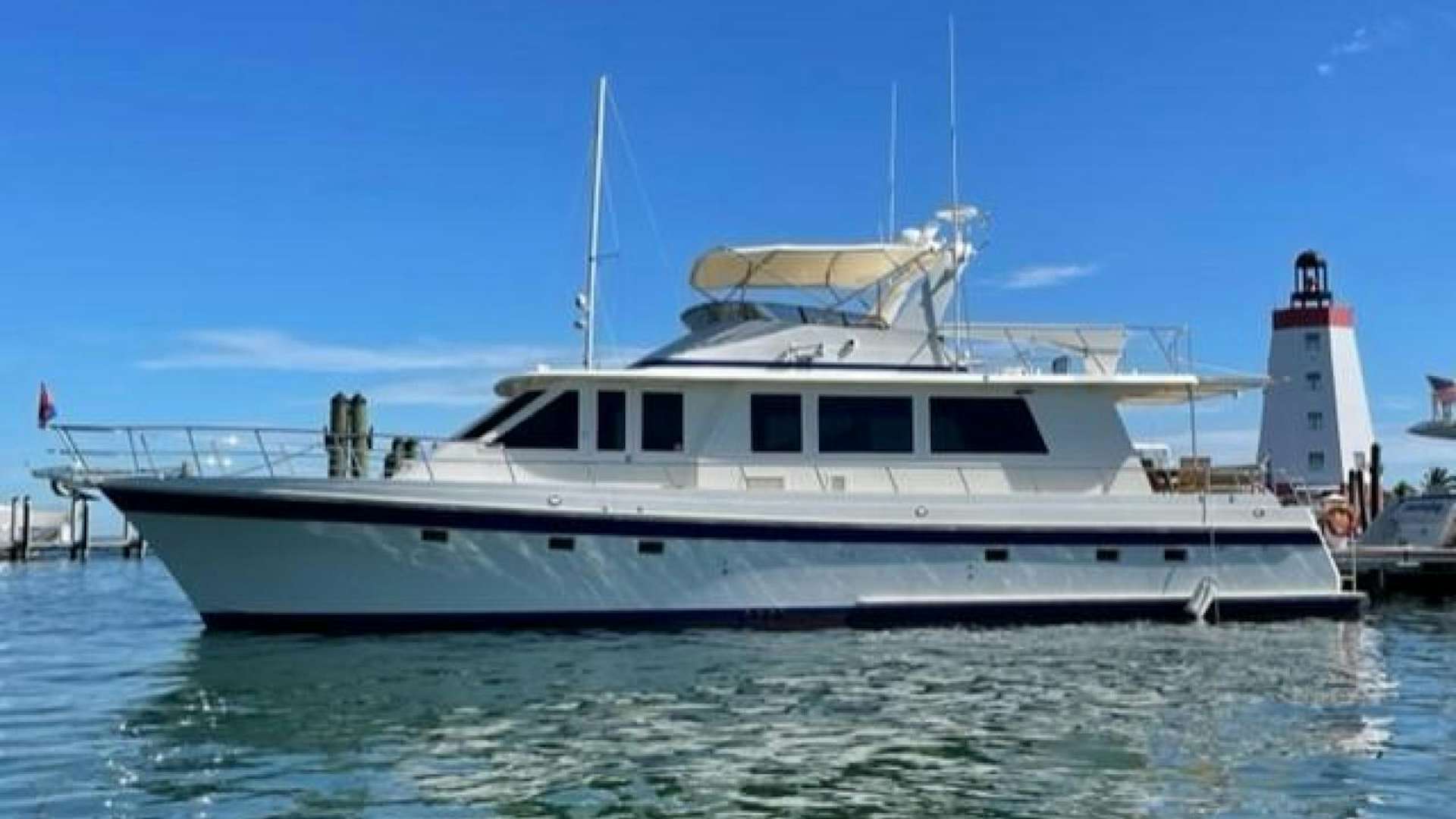 a boat in the water aboard VAGARI  Yacht for Sale