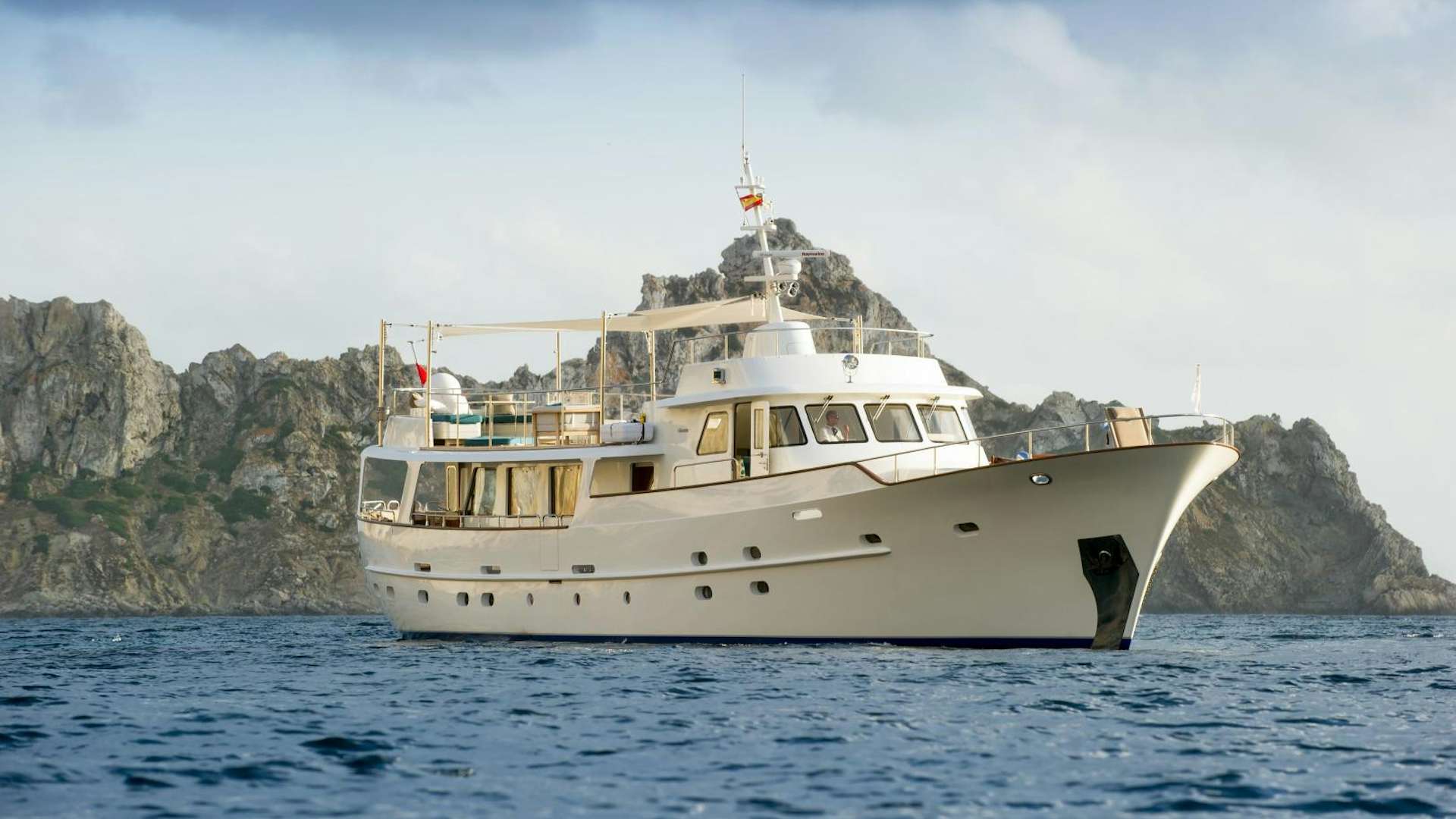 a boat in the water aboard MONARA Yacht for Sale
