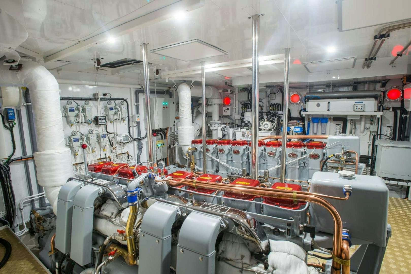 a factory with machinery aboard MONARA Yacht for Sale