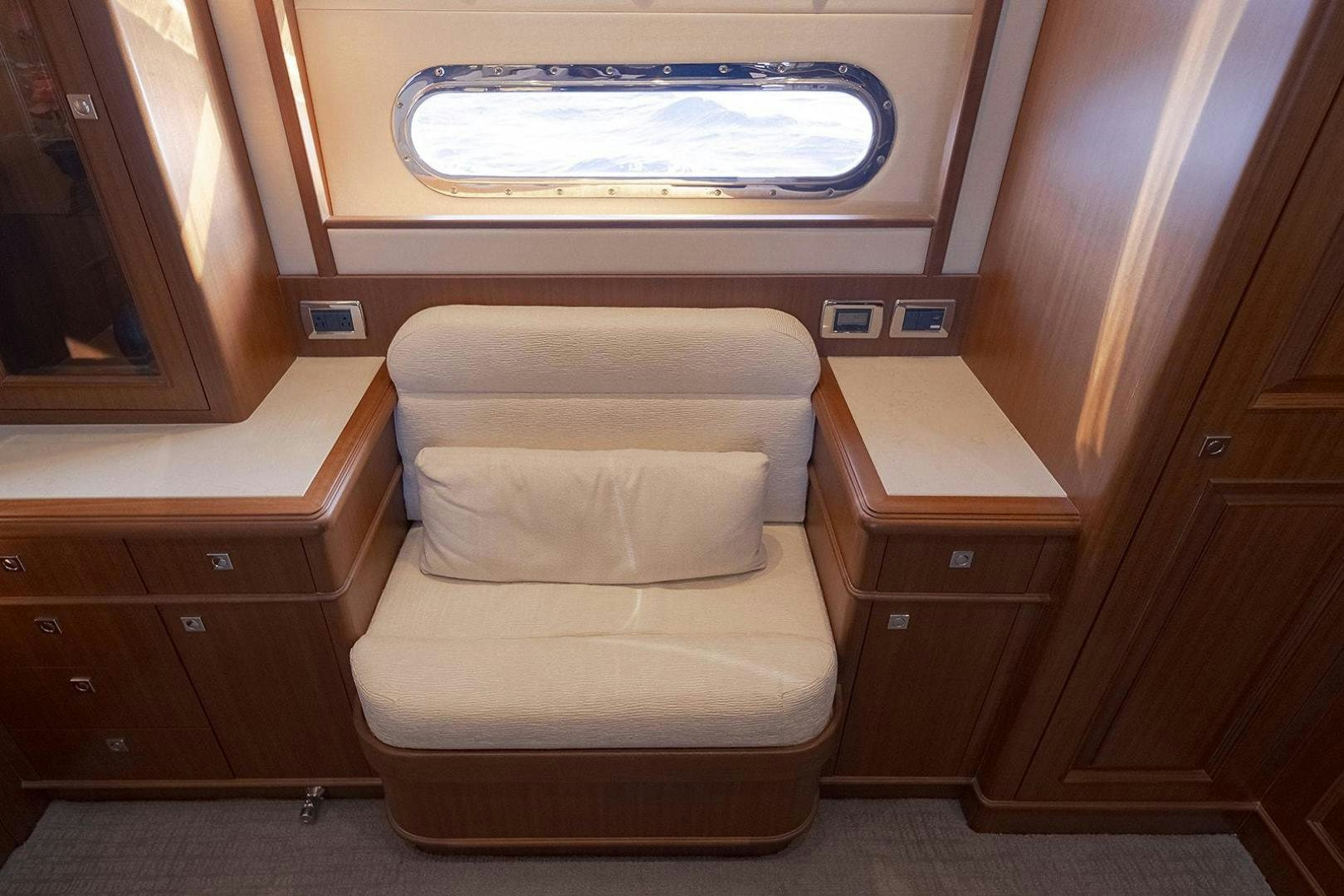 a chair in a train aboard PARADISE Yacht for Sale