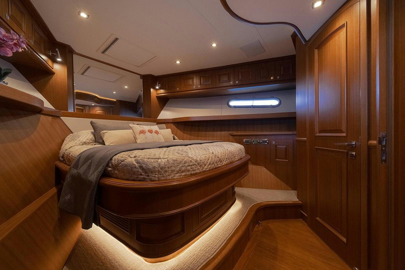 a bed in a room aboard PARADISE Yacht for Sale