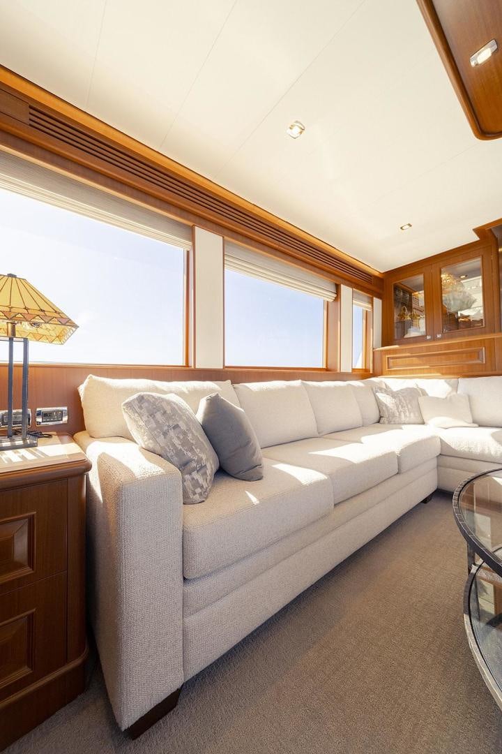 a couch in a room aboard PARADISE Yacht for Sale