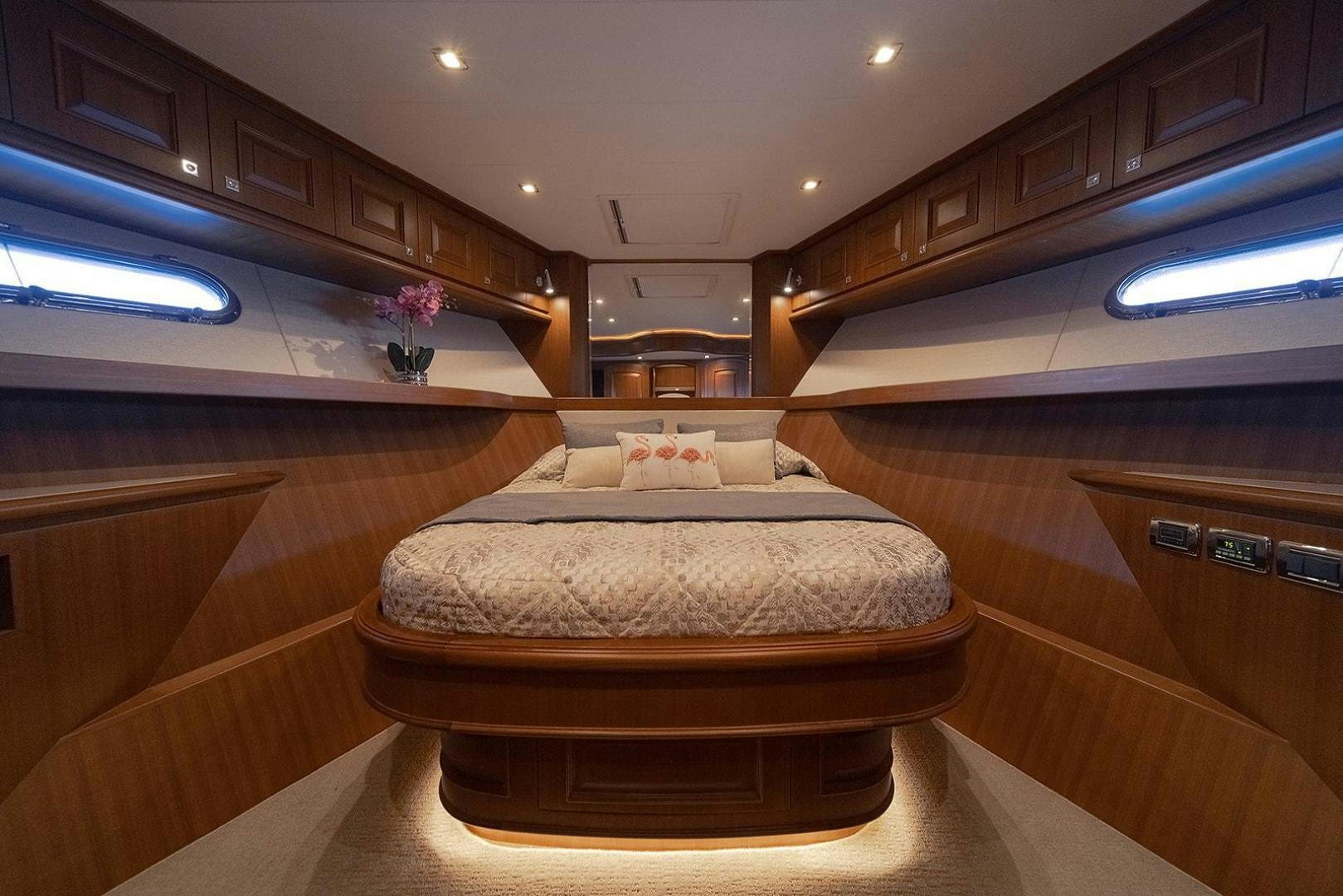 a bed in a room aboard PARADISE Yacht for Sale