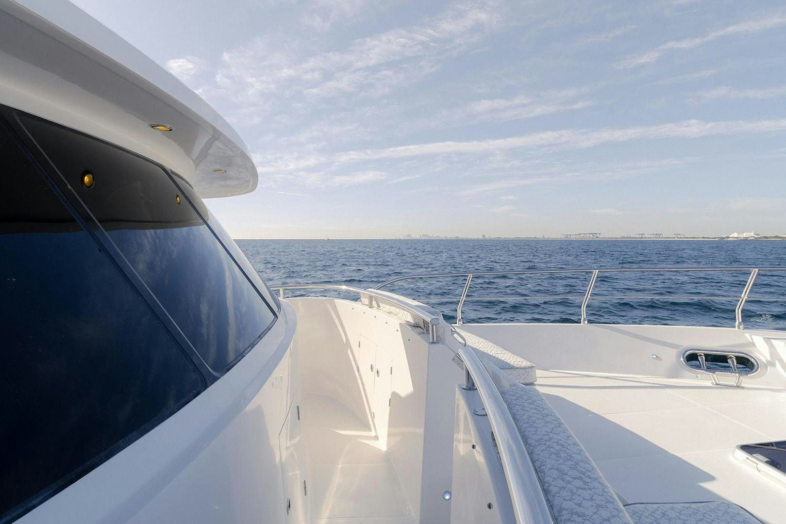 the view of the ocean from the cockpit of a plane aboard PARADISE Yacht for Sale