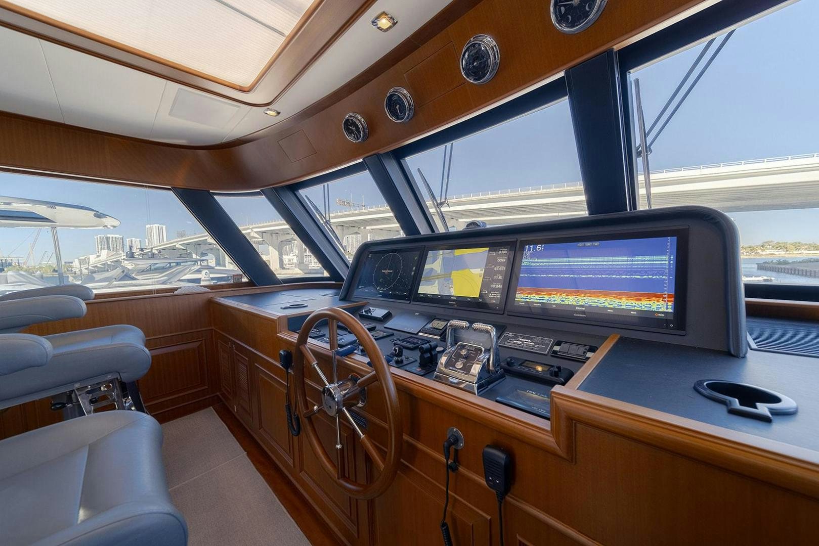 inside of a car aboard PARADISE Yacht for Sale