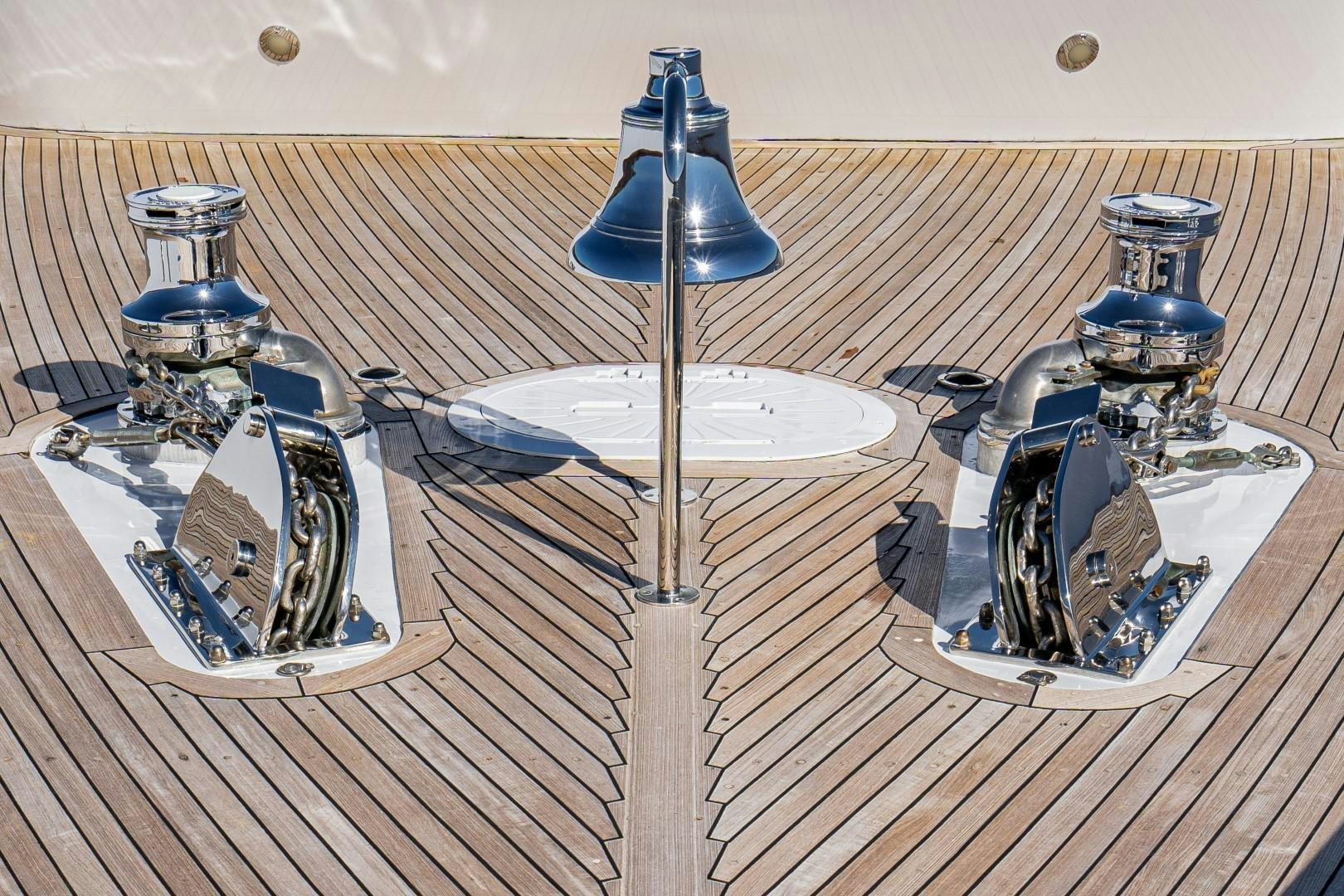 a drum set on a table aboard AFTERGLOW Yacht for Sale