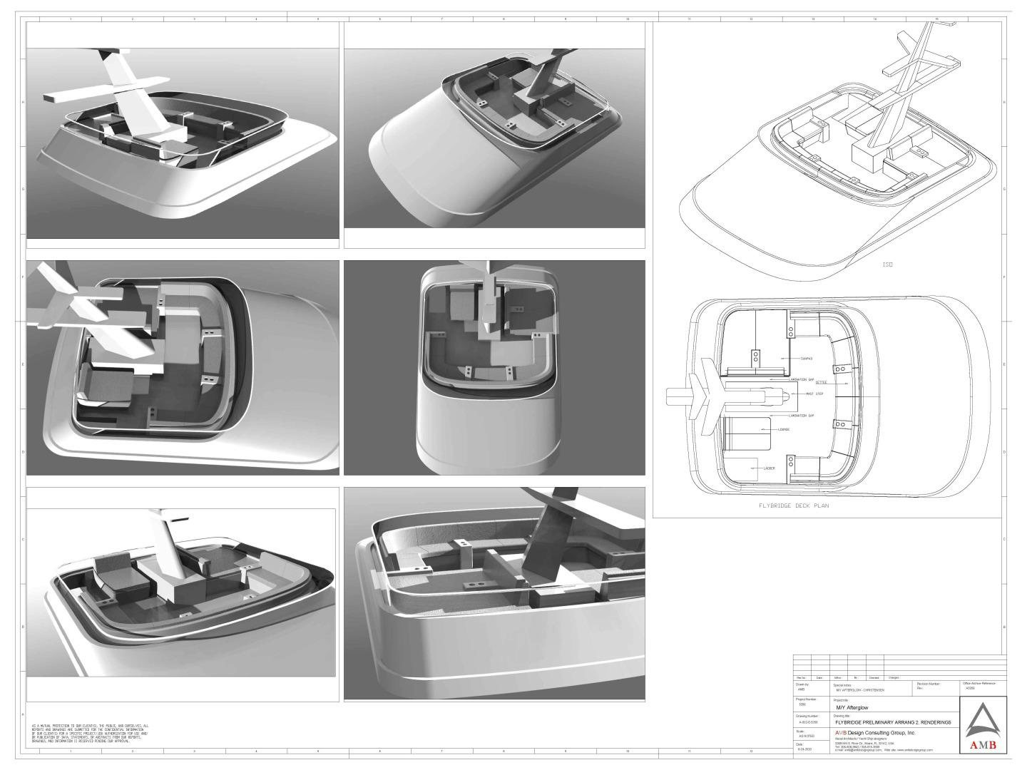 diagram, engineering drawing aboard AFTERGLOW Yacht for Sale