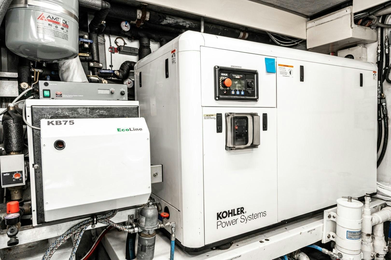 a machine with a screen aboard AFTERGLOW Yacht for Sale