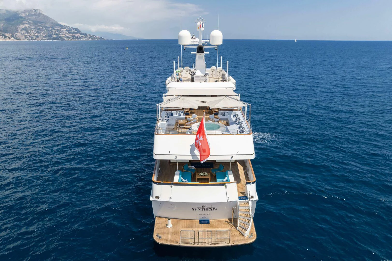 a boat in the water aboard SYNTHESIS 66 Yacht for Sale