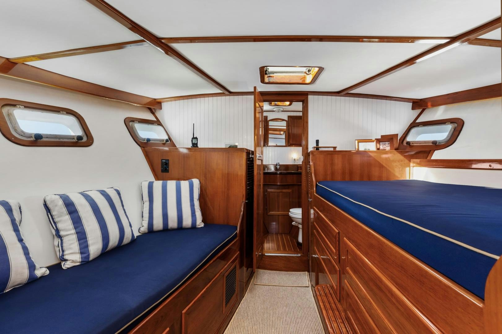 a cabin with bunk beds aboard SILVER OAK Yacht for Sale