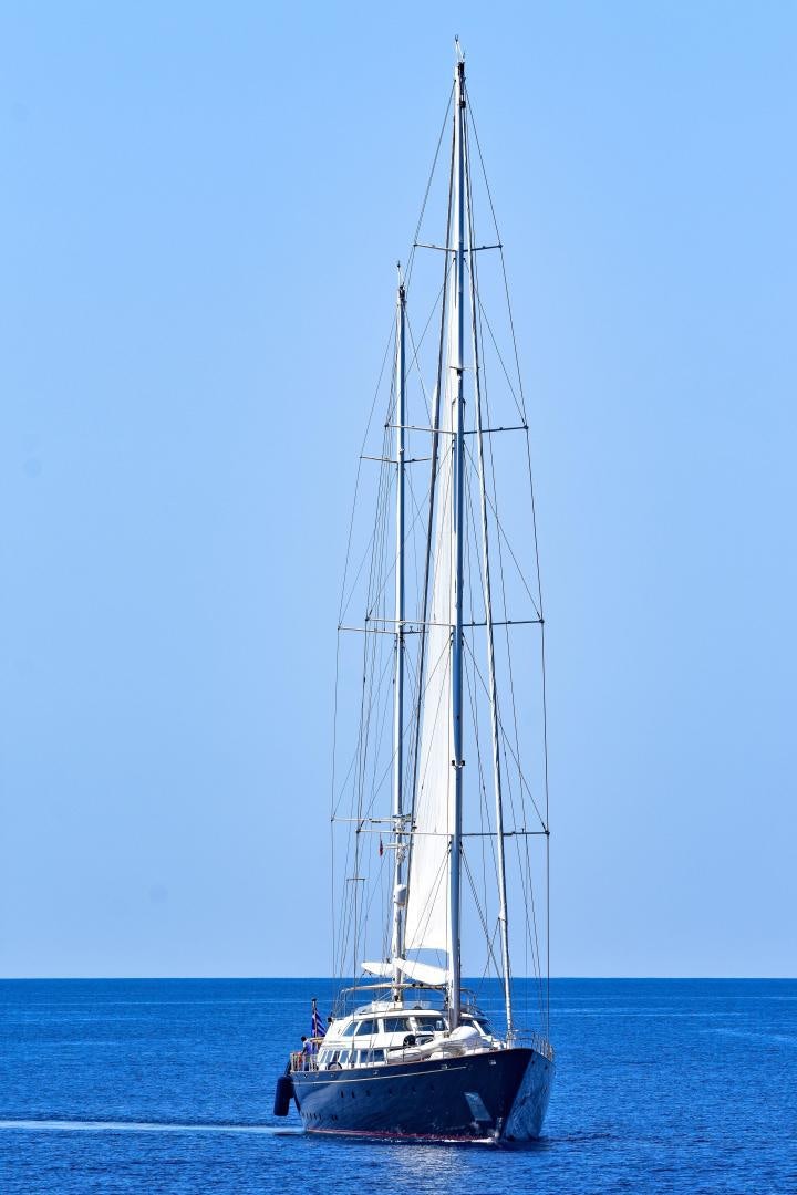 a sailboat on the water aboard TAMARITA Yacht for Sale