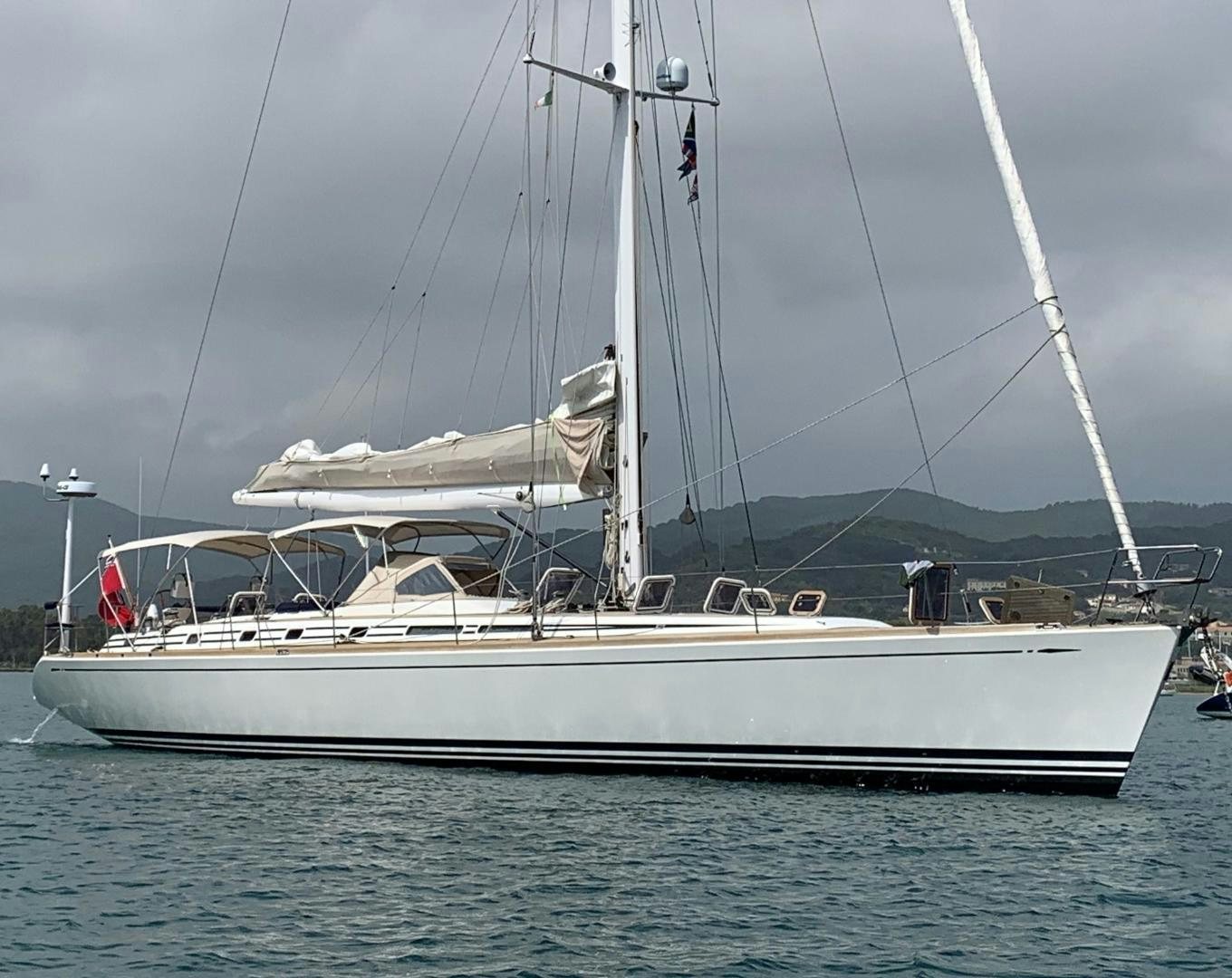 a white boat on the water aboard INDIGO VII Yacht for Sale