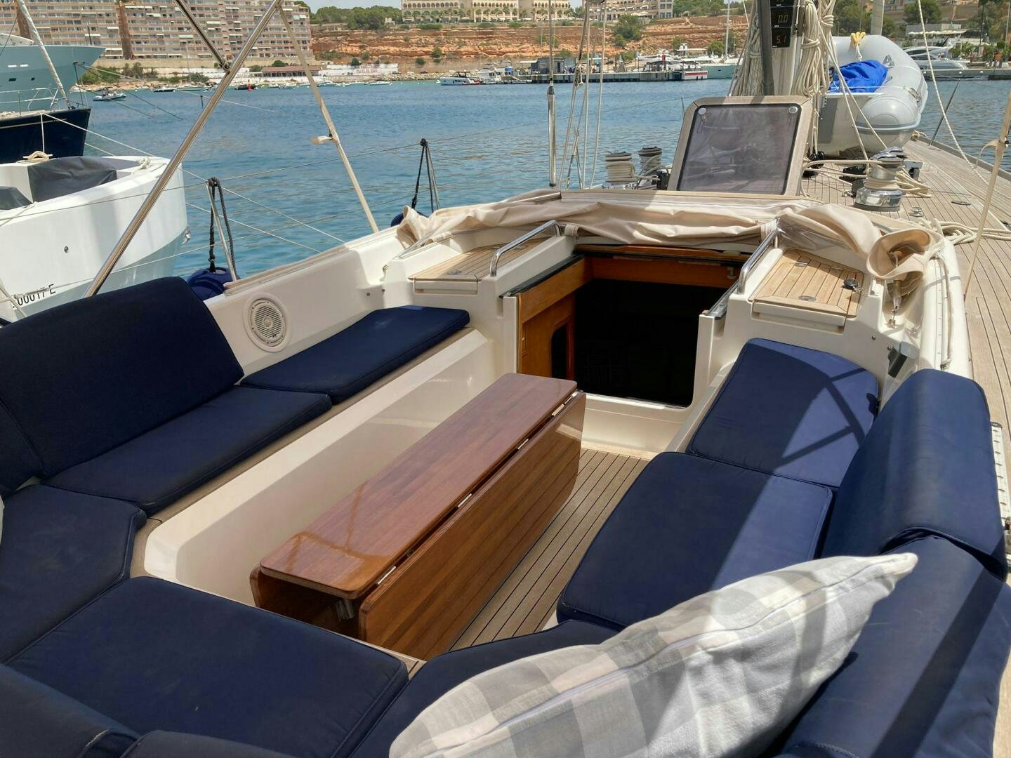 a boat on the water aboard INDIGO VII Yacht for Sale