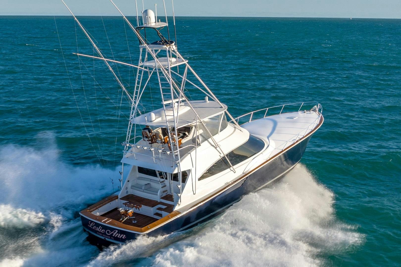 a boat on the water aboard Leslie Ann Yacht for Sale