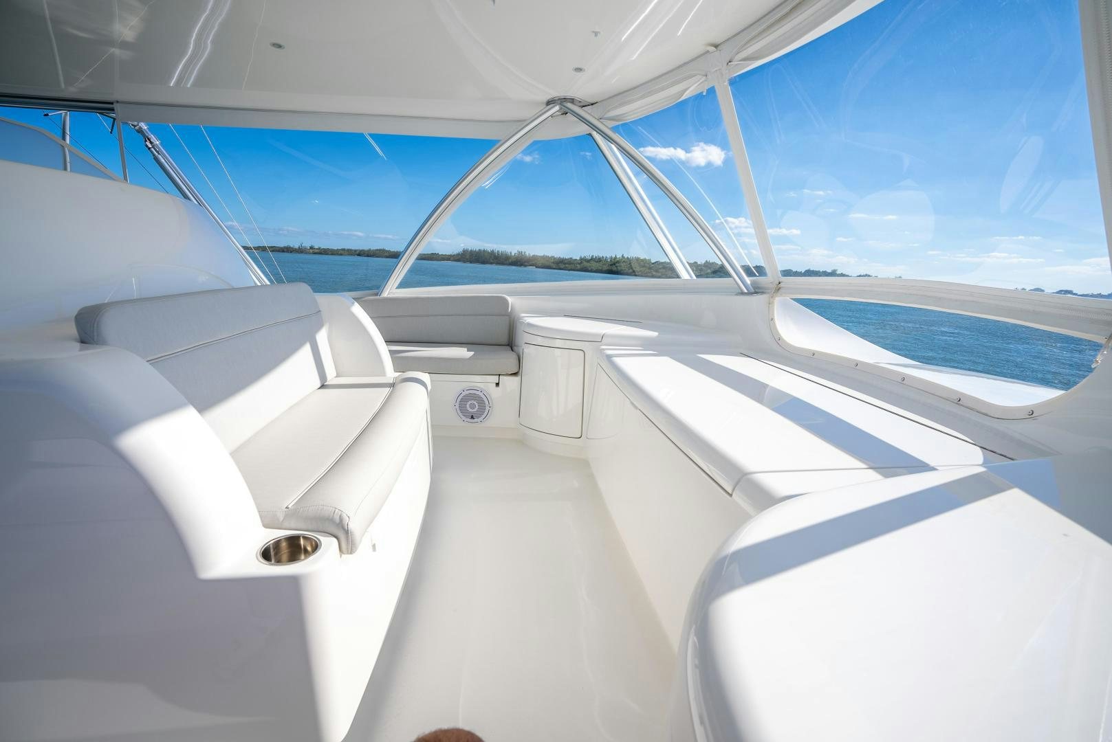inside of a car aboard Leslie Ann Yacht for Sale