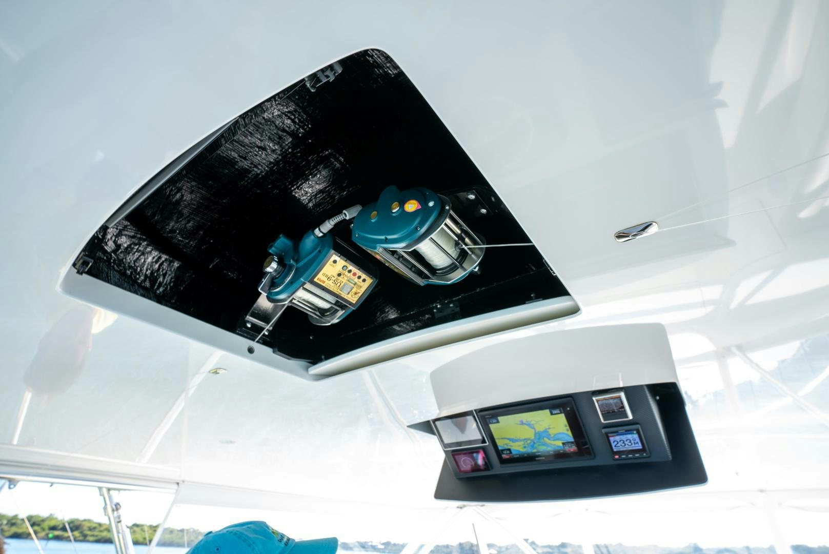 a close-up of a computer aboard Leslie Ann Yacht for Sale