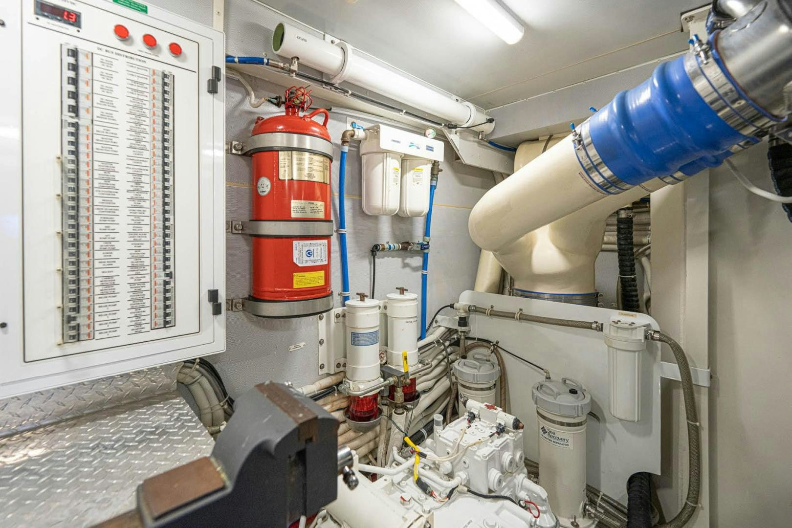 a person in a laboratory aboard AWAKEN Yacht for Sale