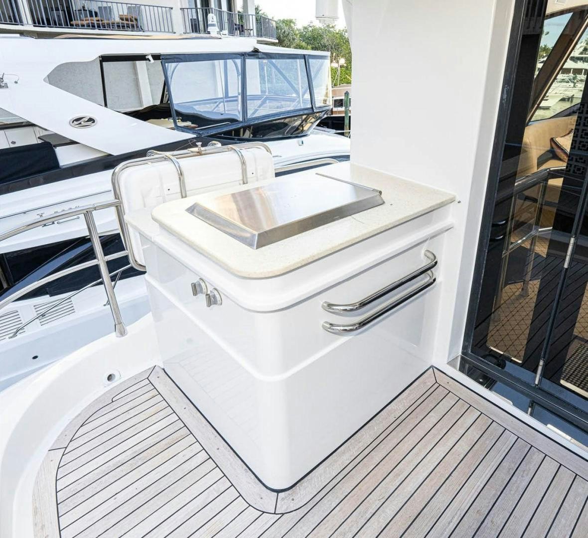 a white rectangular object with a vent on the side aboard AWAKEN Yacht for Sale