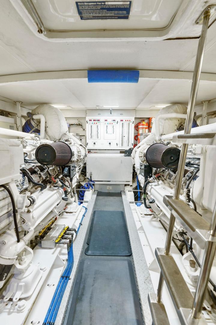 a room with machinery aboard LA BELLA VITA Yacht for Sale