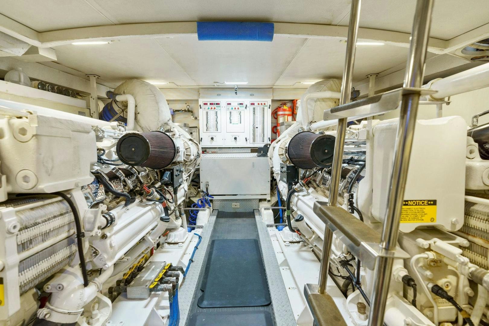 a room with machinery aboard LA BELLA VITA Yacht for Sale