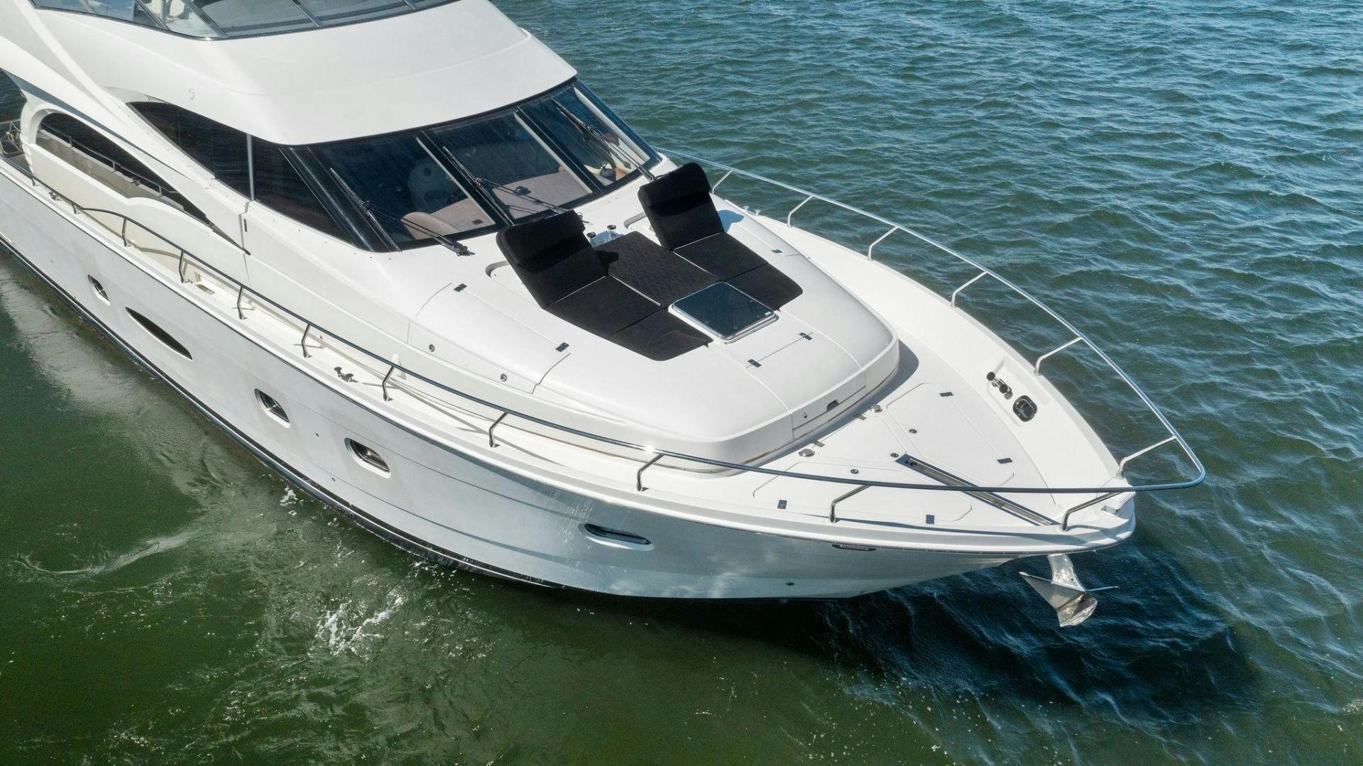 a white yacht in the water aboard LA BELLA VITA Yacht for Sale