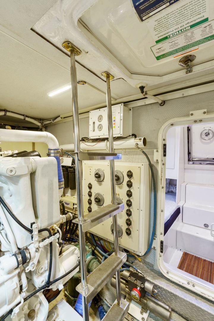 a room with machinery aboard LA BELLA VITA Yacht for Sale
