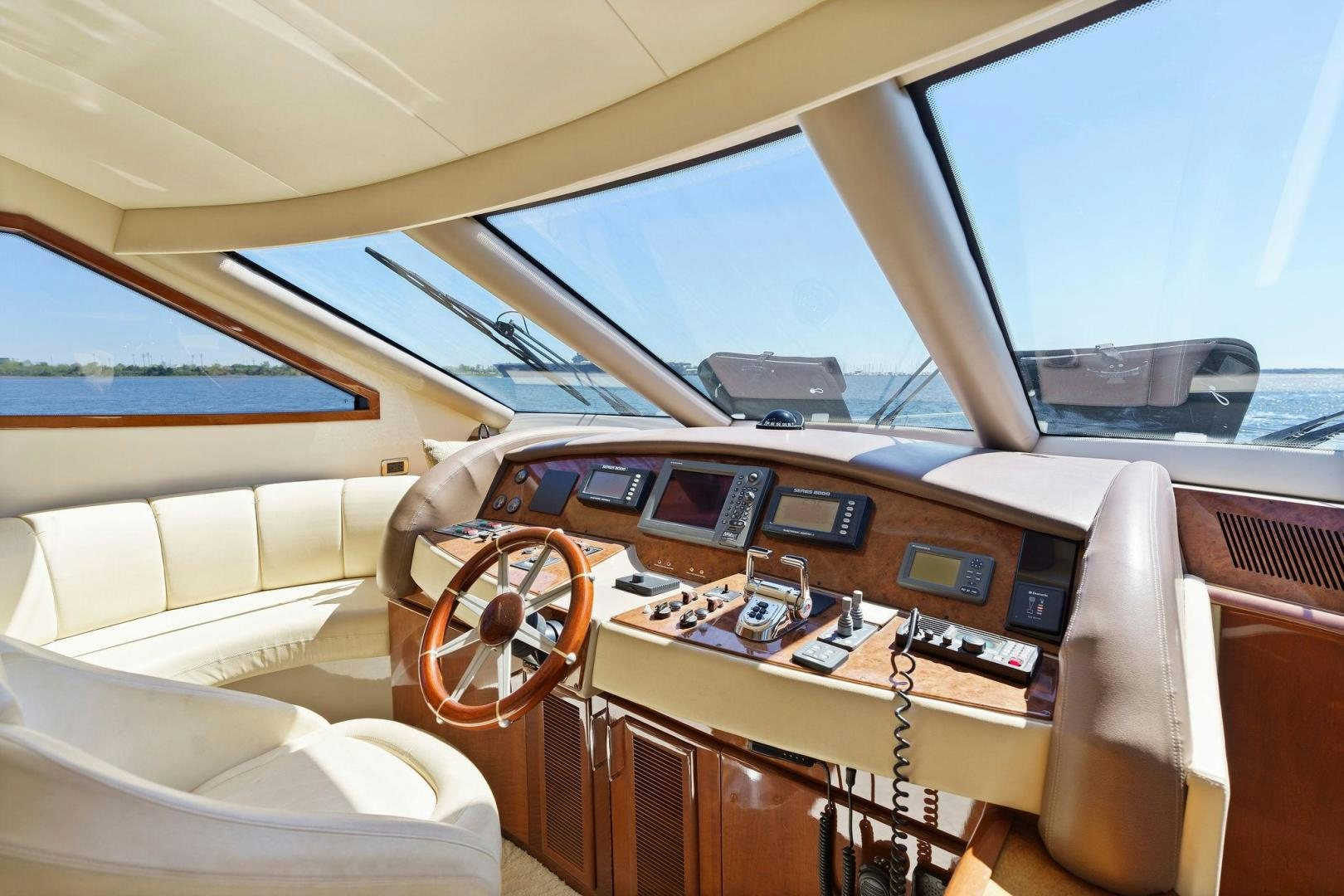 inside of a car aboard LA BELLA VITA Yacht for Sale