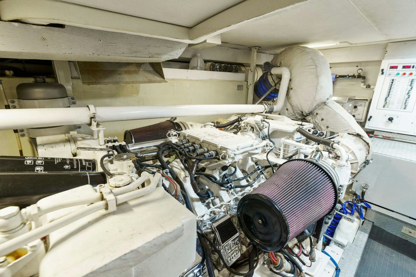 a machine with wires aboard LA BELLA VITA Yacht for Sale
