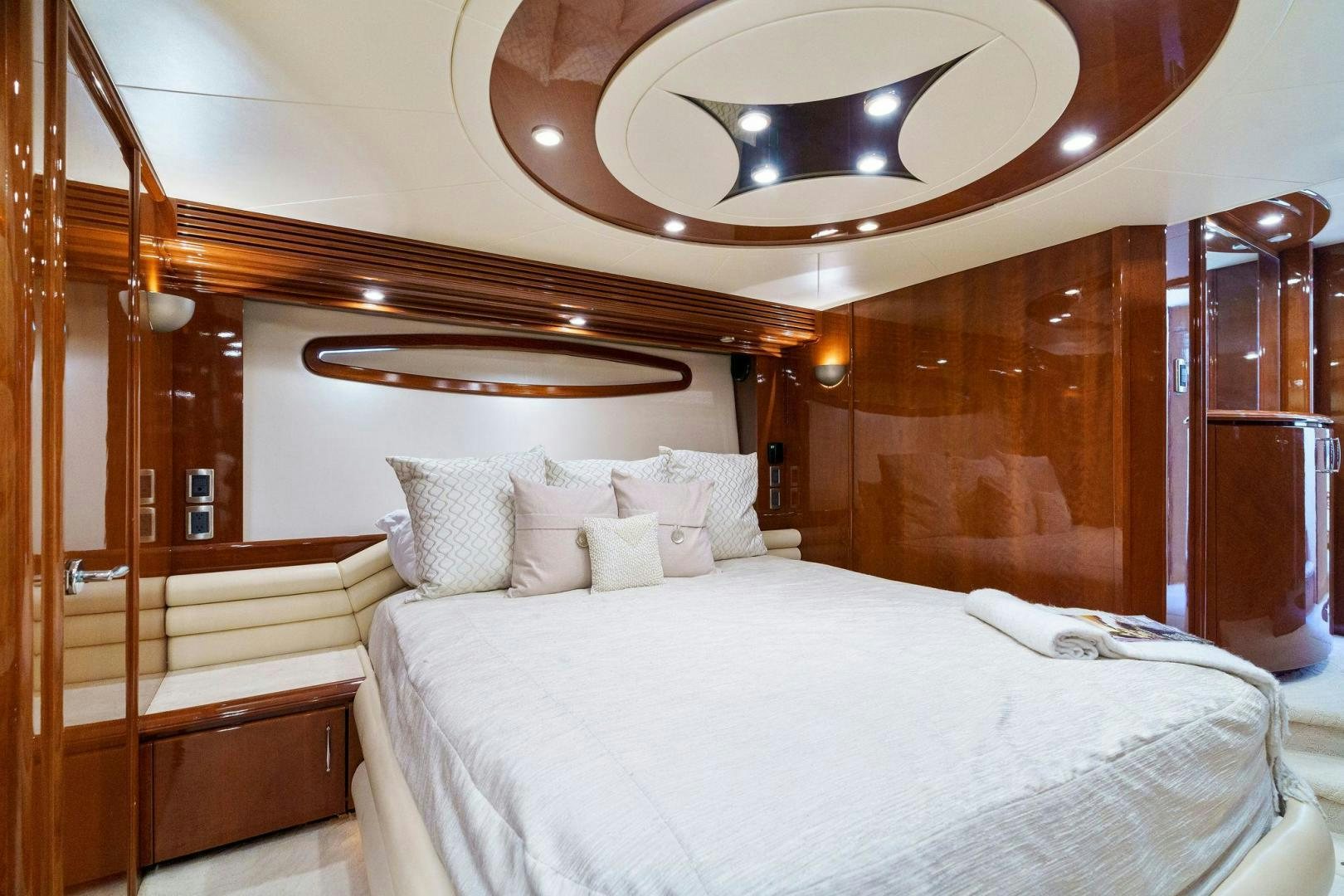 a room with two beds aboard LA BELLA VITA Yacht for Sale