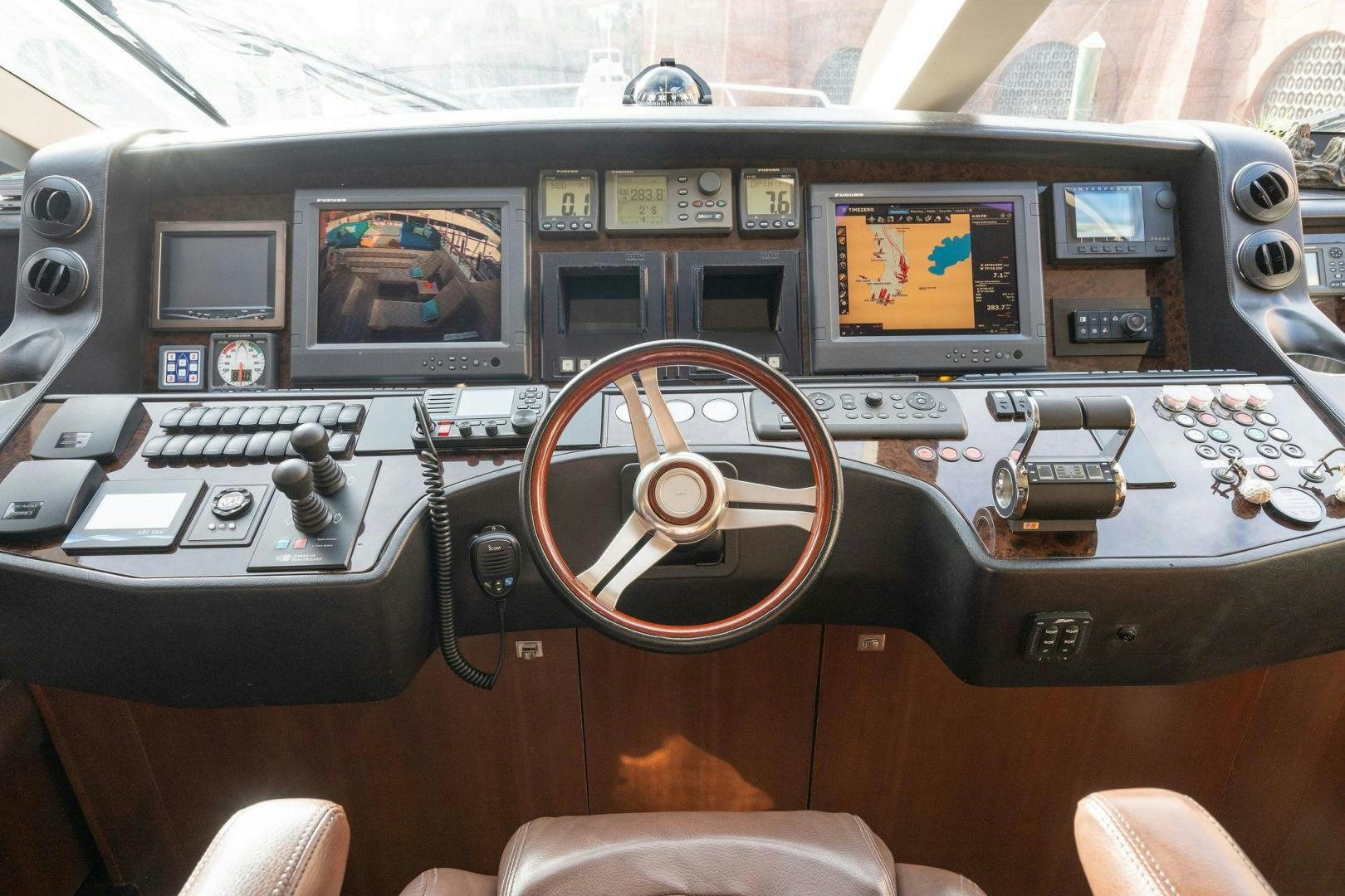 the inside of a cockpit aboard 21 SEA SANDS Yacht for Sale