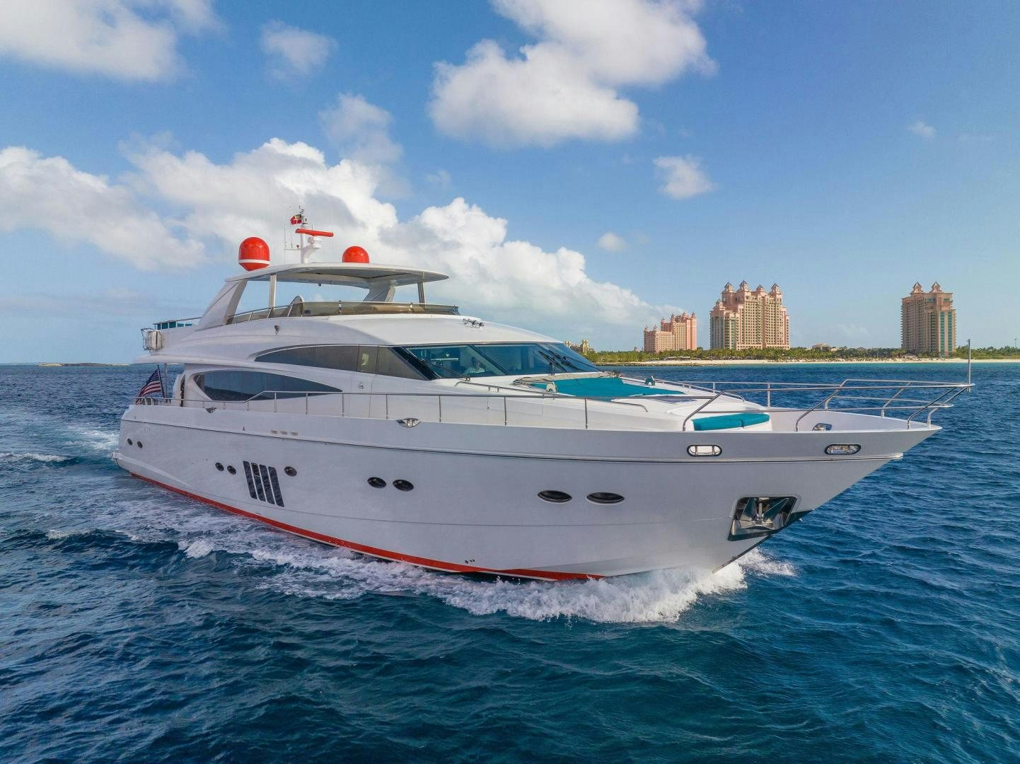 a white boat in the water aboard 21 SEA SANDS Yacht for Sale