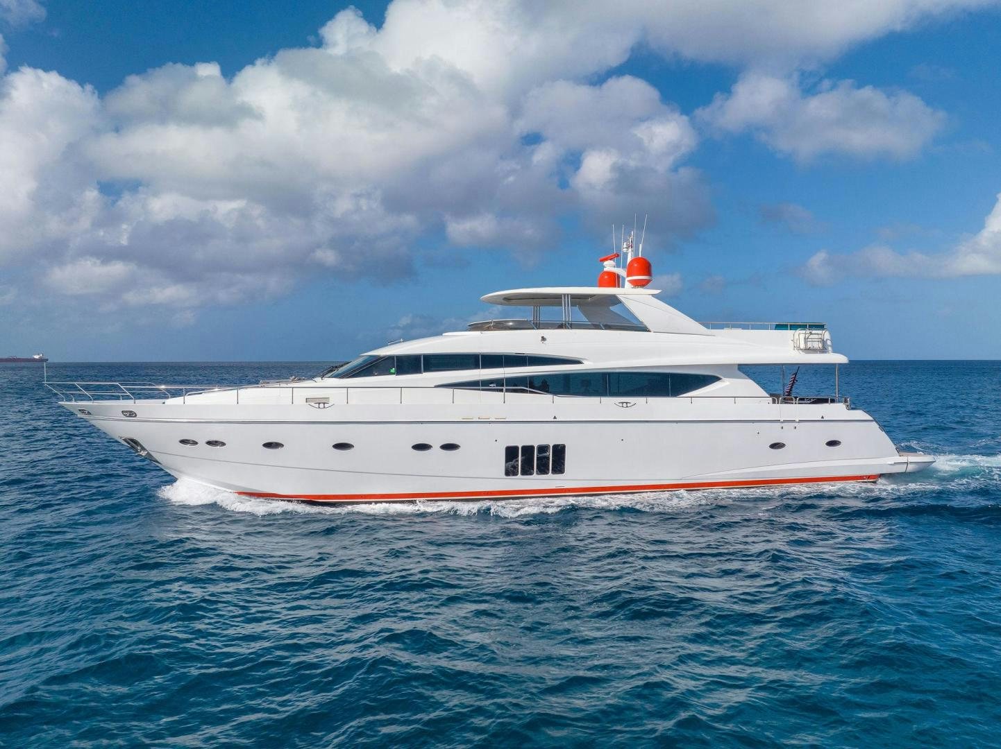 a white boat in the water aboard 21 SEA SANDS Yacht for Sale