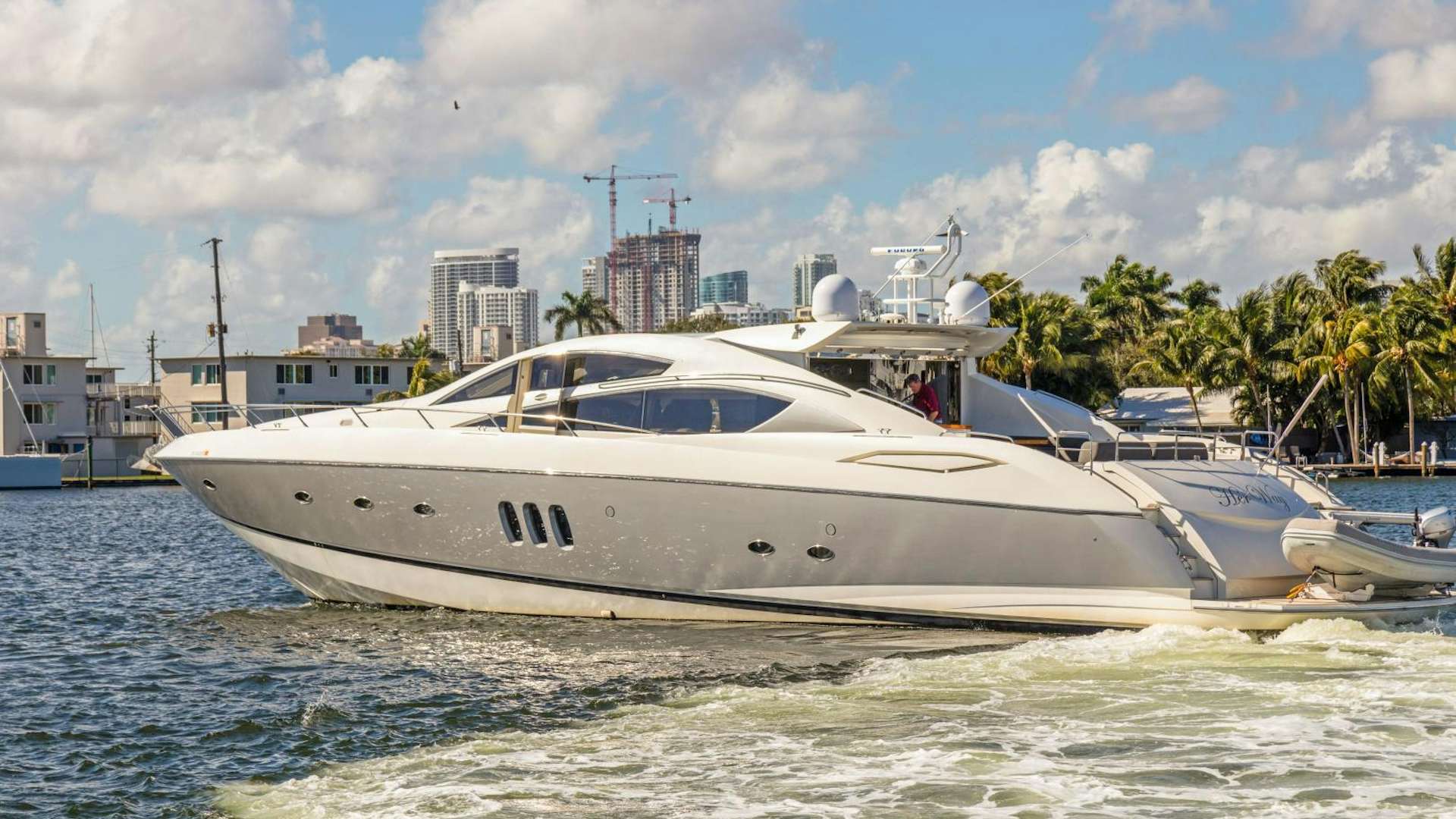 a boat on the water aboard HER WAY Yacht for Sale